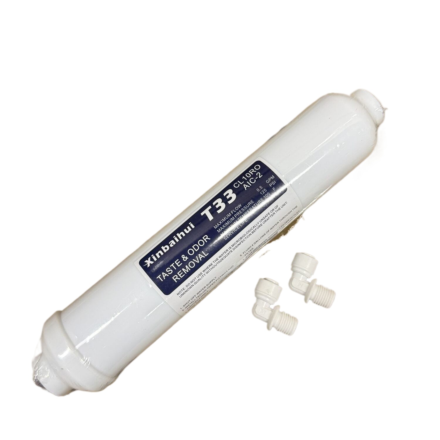 Carbon Filter Inline - Premium Kokosnuss-Schalen T33 Nachkohlefilter Gewinde-Aktivkohle-Inline-Kartusche für